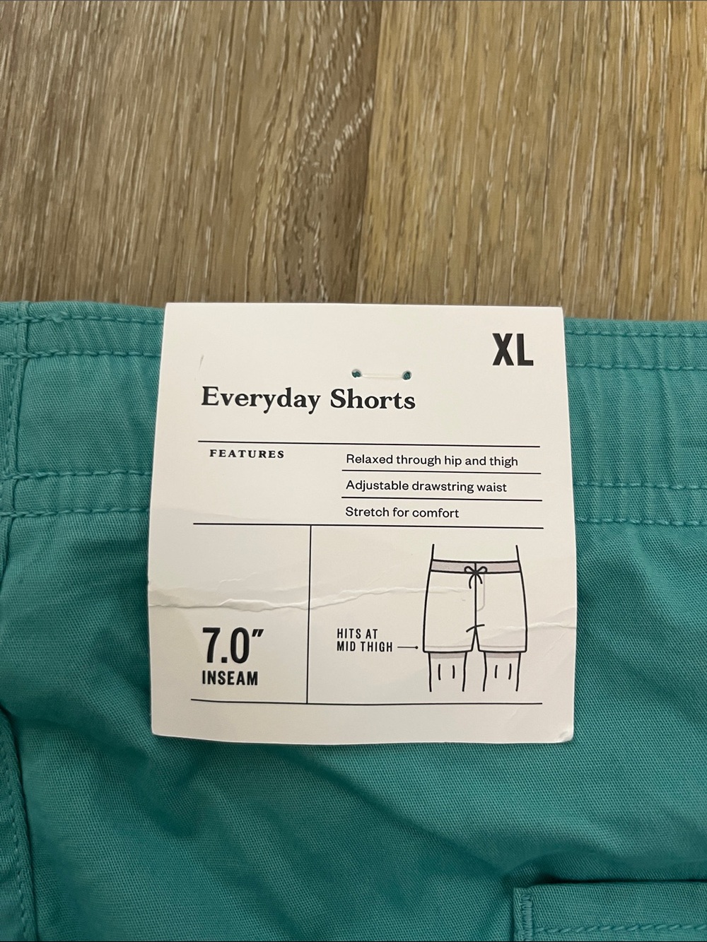 NWT Goodfellow & Co Men's Everyday Shorts Blue Size XL - Picture 4 of 6